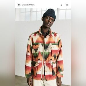 BDG Geometric Print Wool Field Jacket